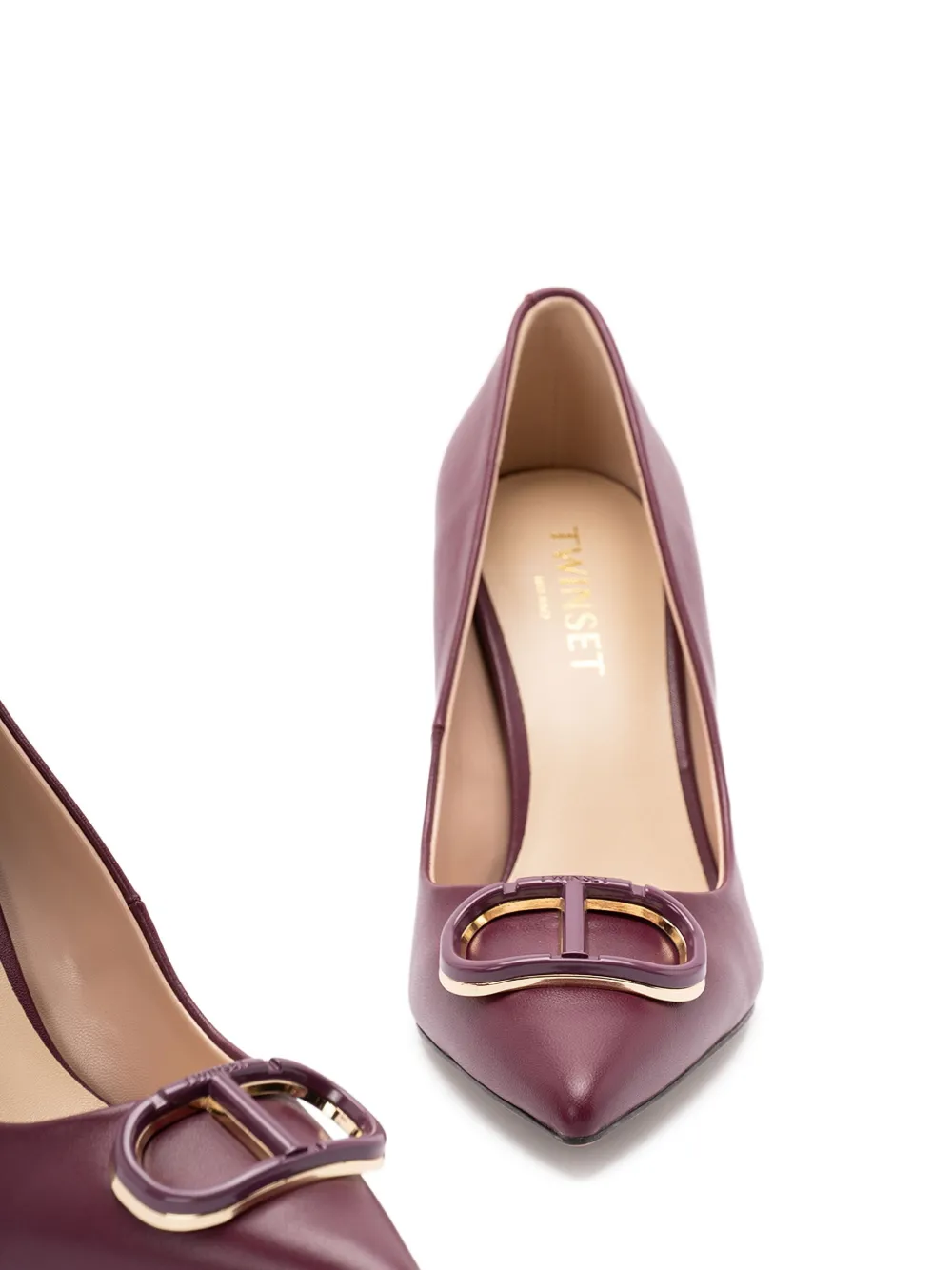 TWINSET pointed-toe Oval-T pumps Pink