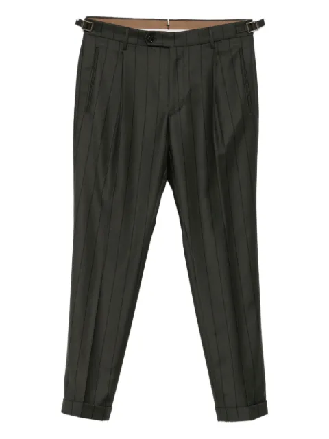 Berwich pleated pinstripe trousers
