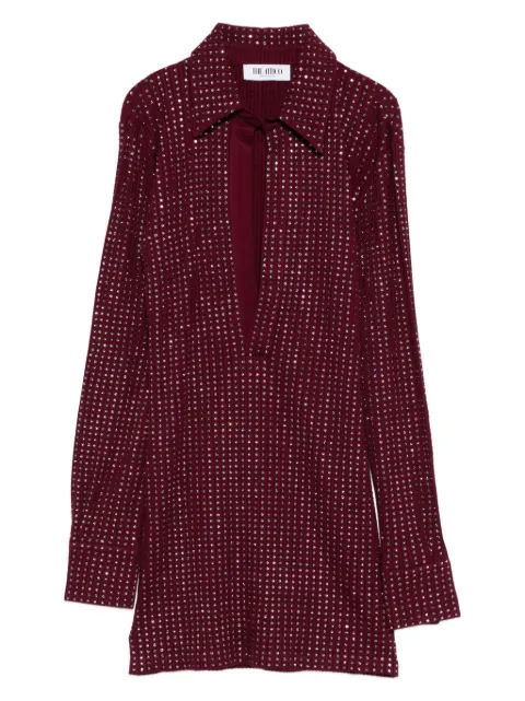 The Attico embellished collared dress