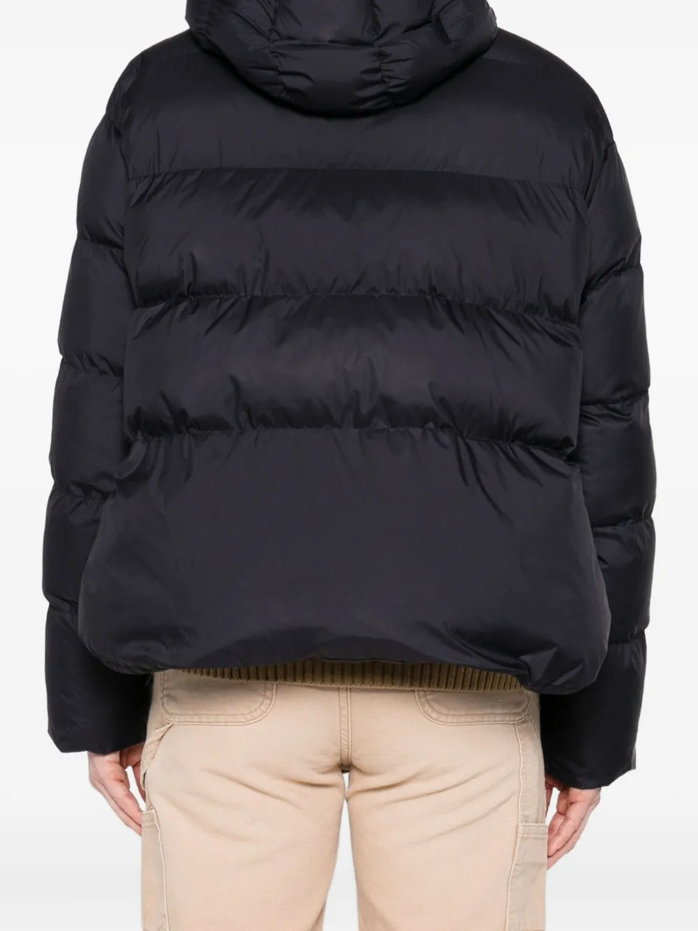 PINKO quilted high-neck puffer jacket Blauw