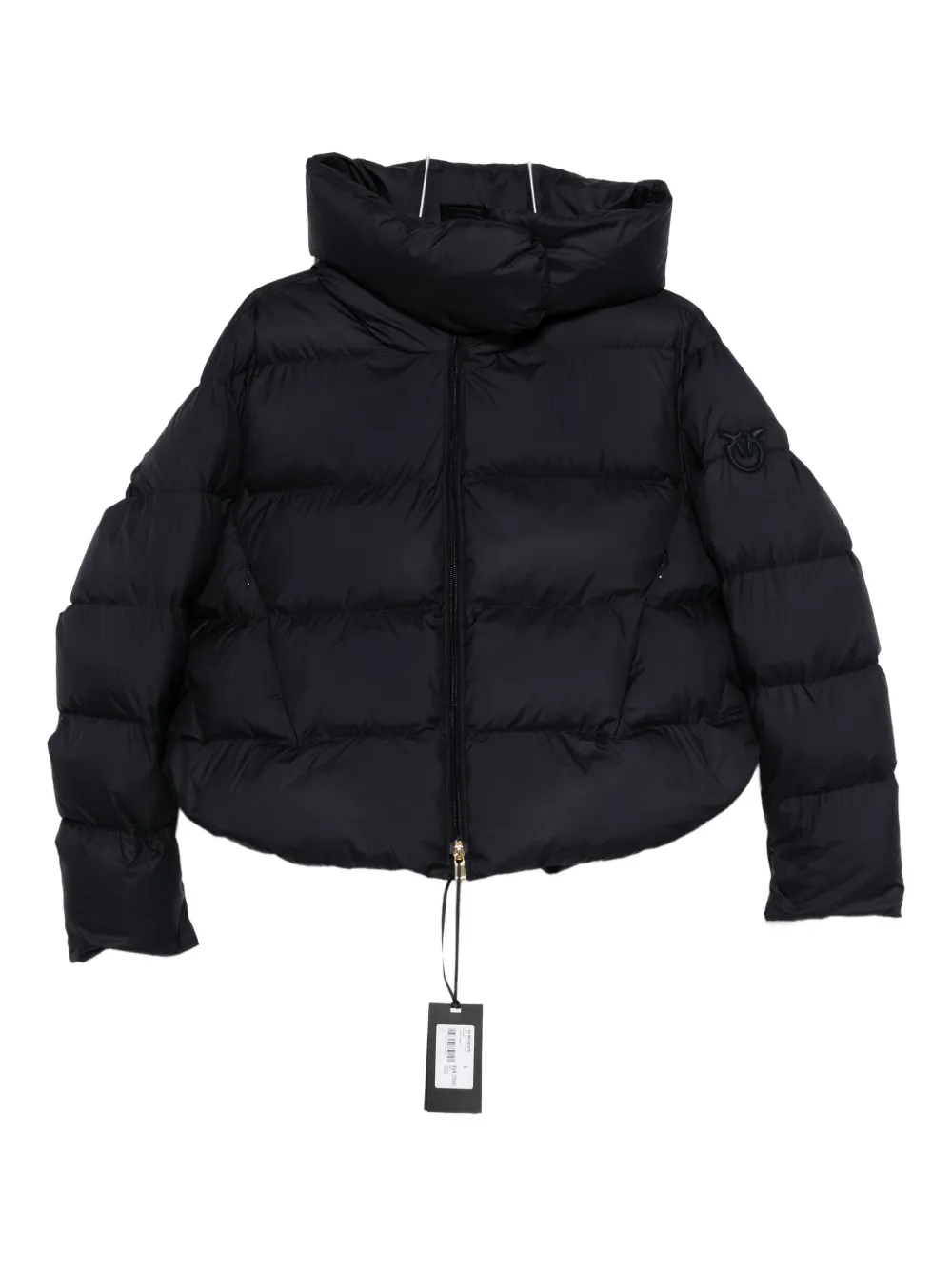 PINKO quilted high-neck puffer jacket Blauw