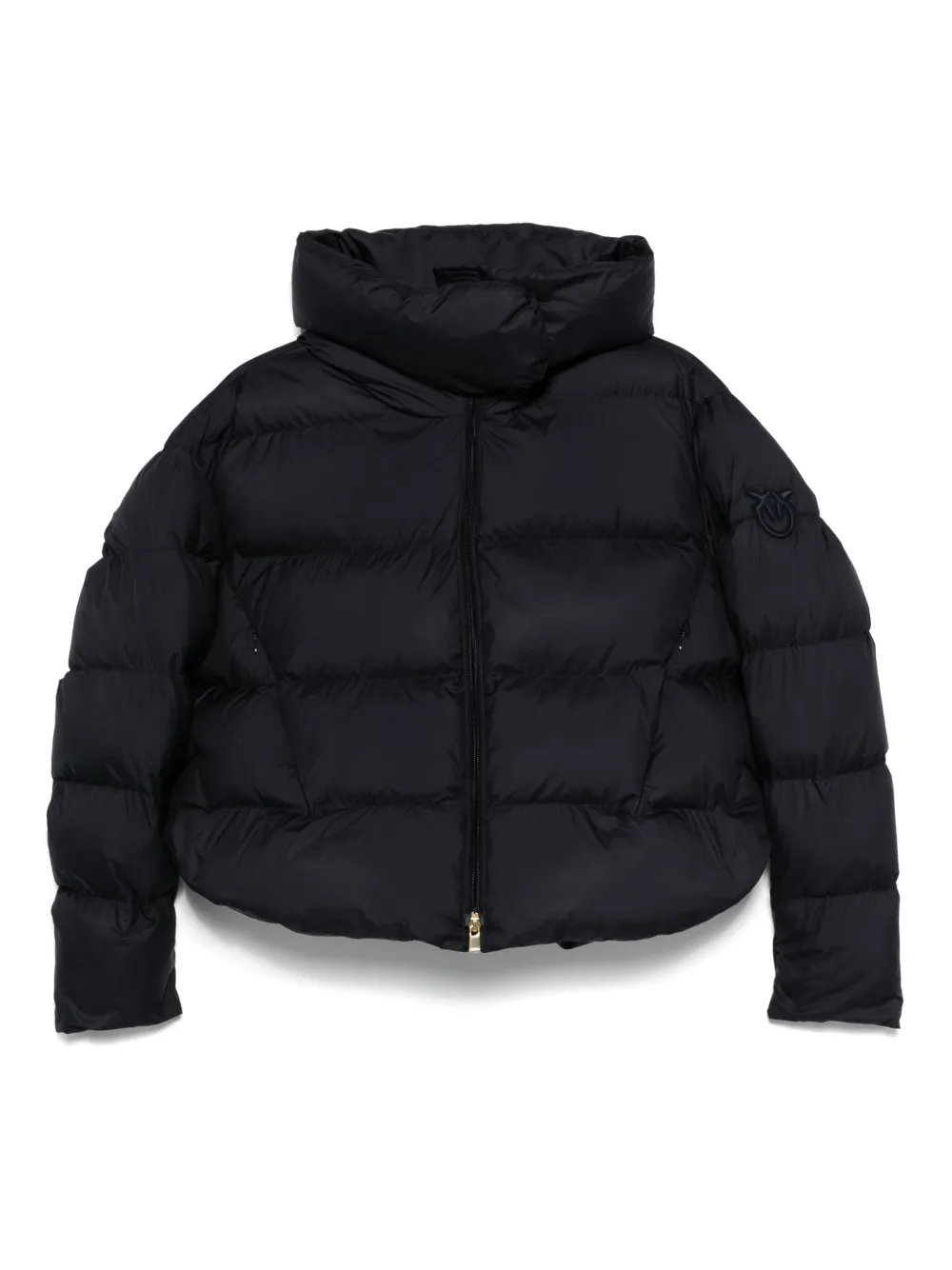 PINKO quilted high-neck puffer jacket Blauw