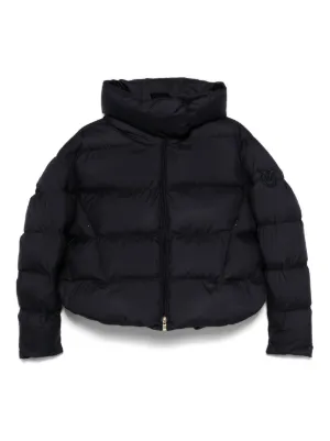 【美品】ピンコ　PINKO　フーデッドファージャケット　パーカー　黒　38 美品】ピンコ PINKO フーデッドファージャケット パーカー 黒 38