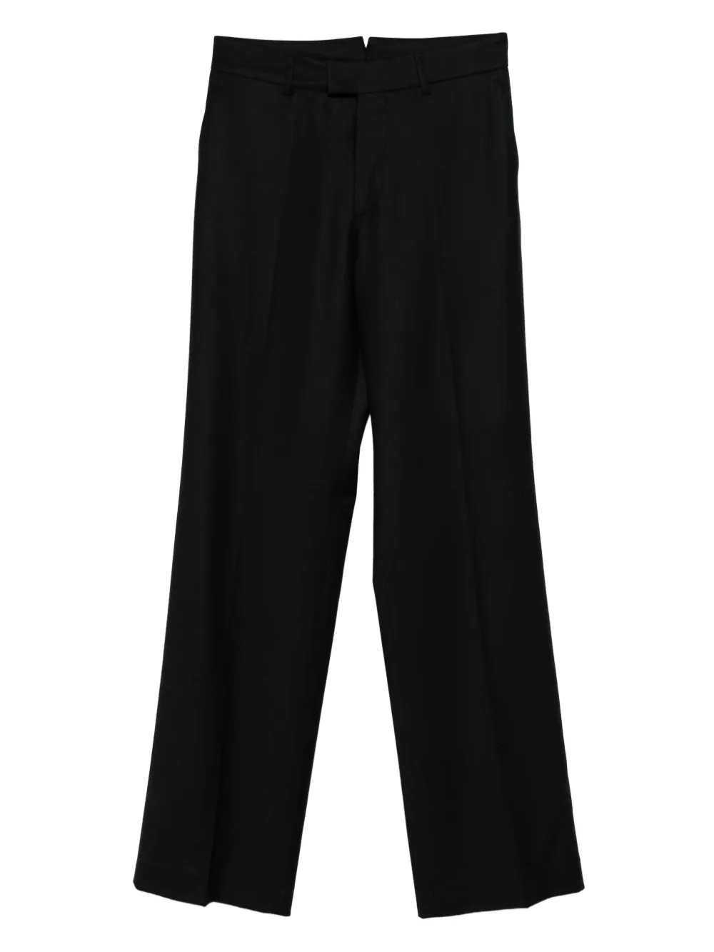 wool straight trousers