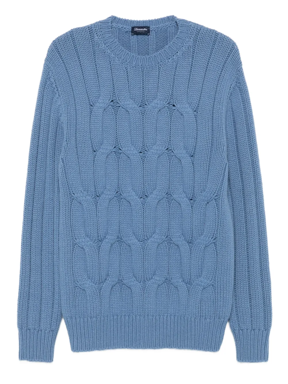 cable-knit crew-neck sweater