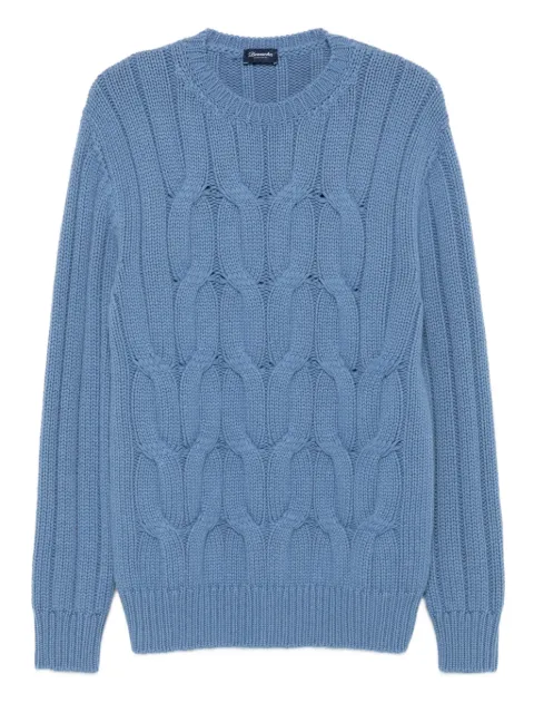 Drumohr Maglione girocollo in maglia a trecce