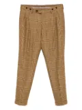 Berwich checked pleated trousers - Brown