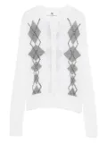 Ermanno Scervino argyle-pattern cardigan - White