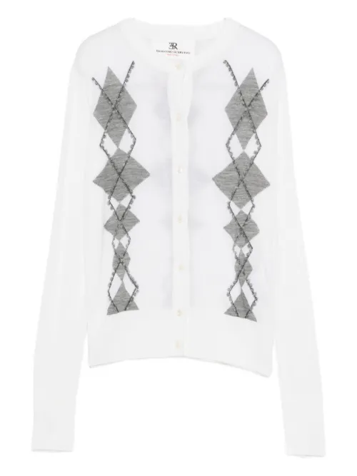 Cardigan à losanges - Ermanno Scervino - Modalova