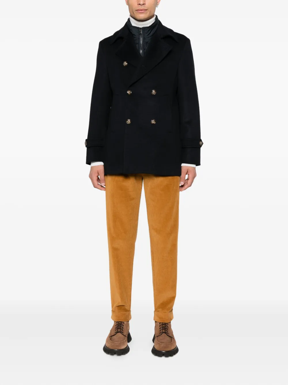 Berwich pleated corduroy trousers - Bruin