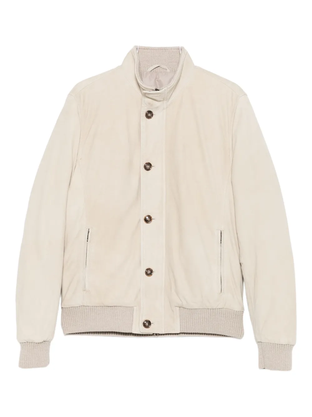 Barba Napoli Mare Button-fastening Ribbed-cuff Jacket In White