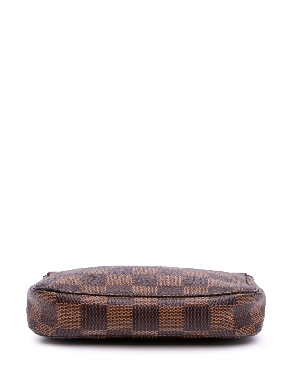 Pre-owned Louis Vuitton 2020 Damier Ebene Mini Pochette Accessoires Handbag In Brown