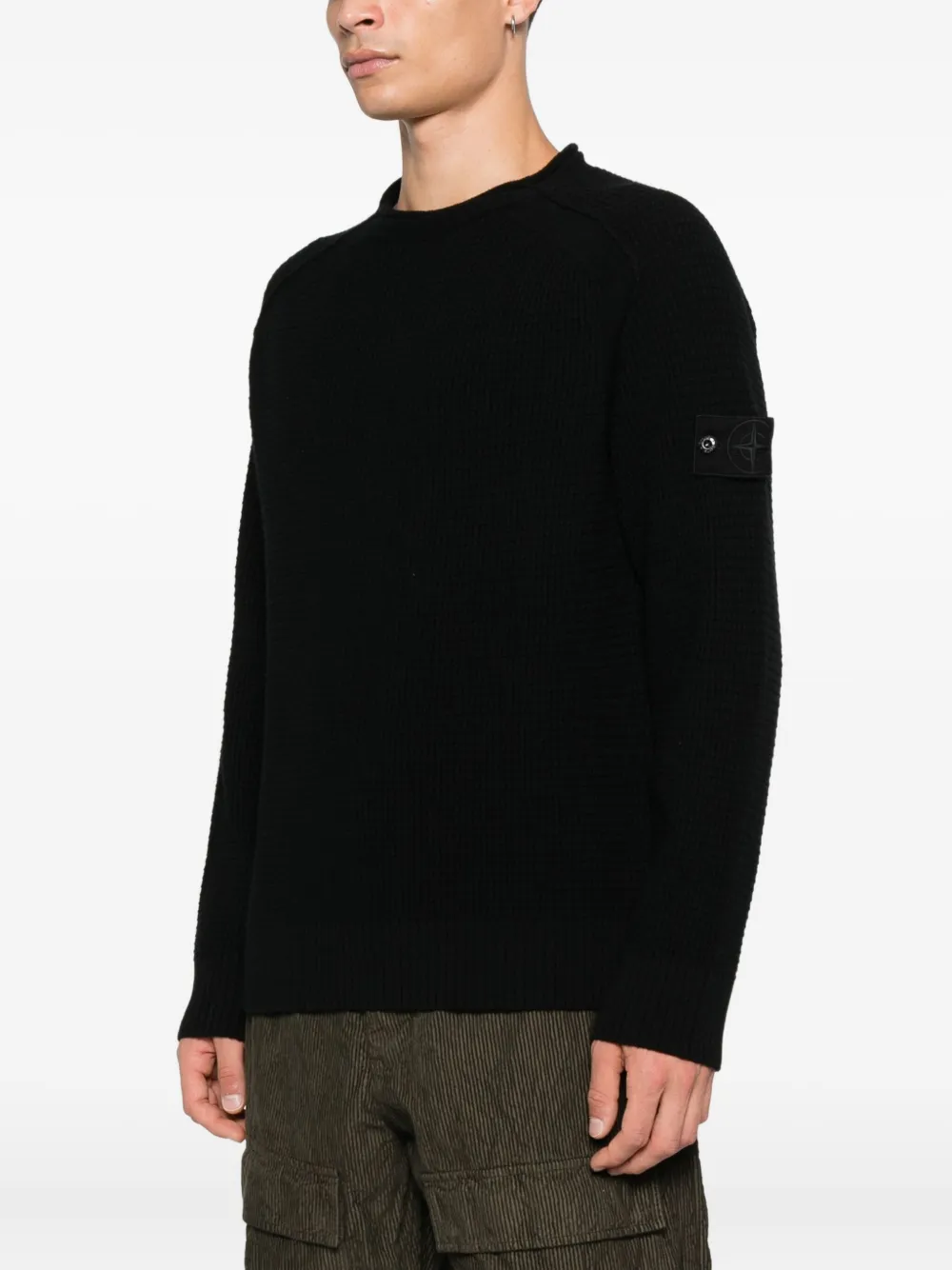 Stone Island Sweater met ronde hals Zwart