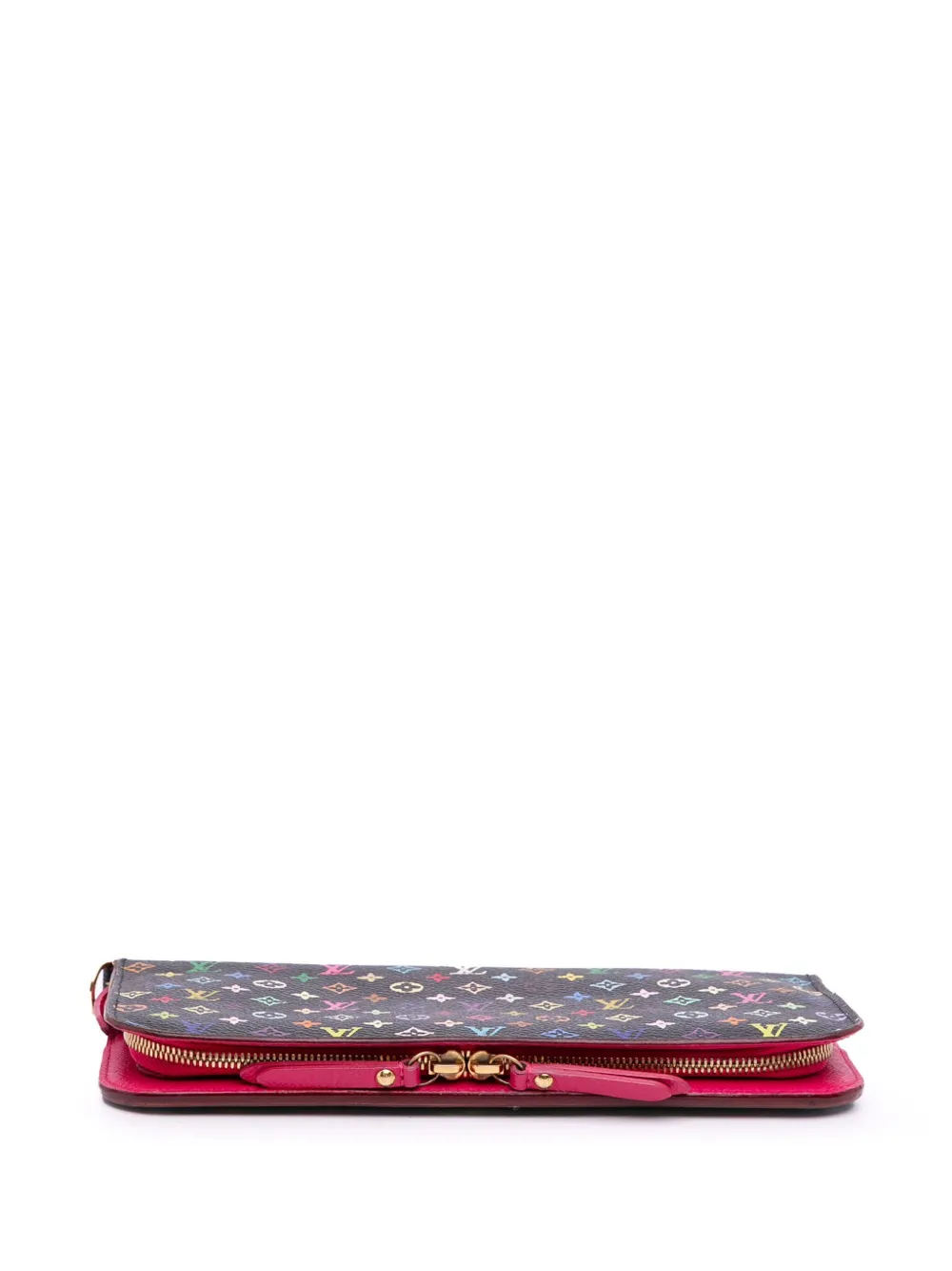 Pre-owned Louis Vuitton 2011 Monogram Multicolore Zippy Wallet Long Wallets In Black
