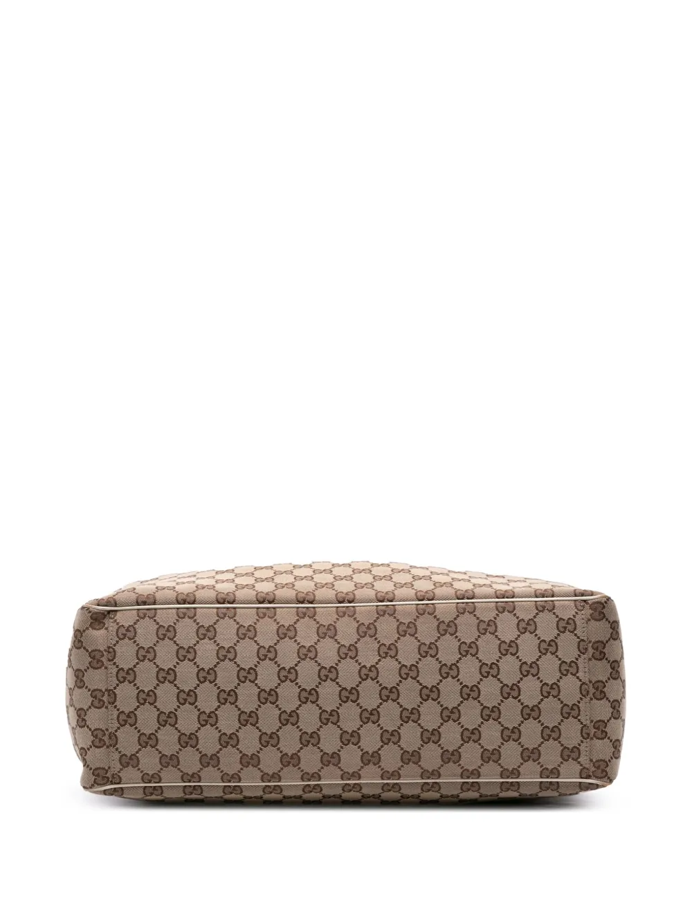 Pre-owned Gucci 2000-2015 Large Gg Canvas Positano Tote Bag In Brown