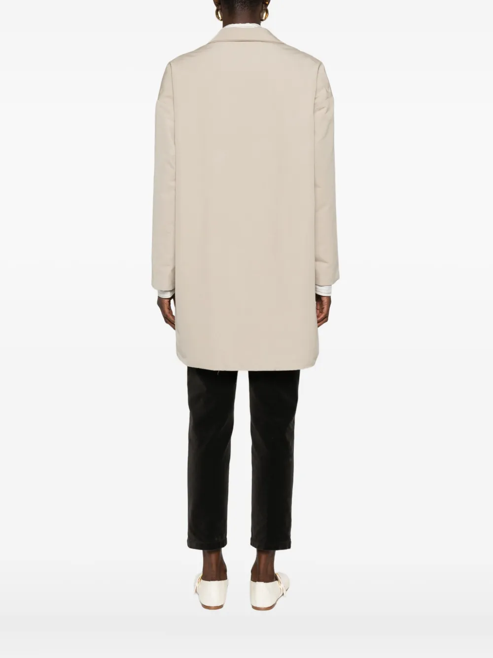 Aspesi Button-fastening Coat In Brown