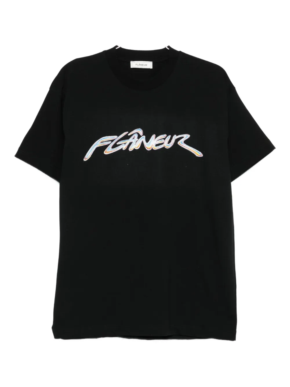 Flâneur Logo-print T-shirt In Black