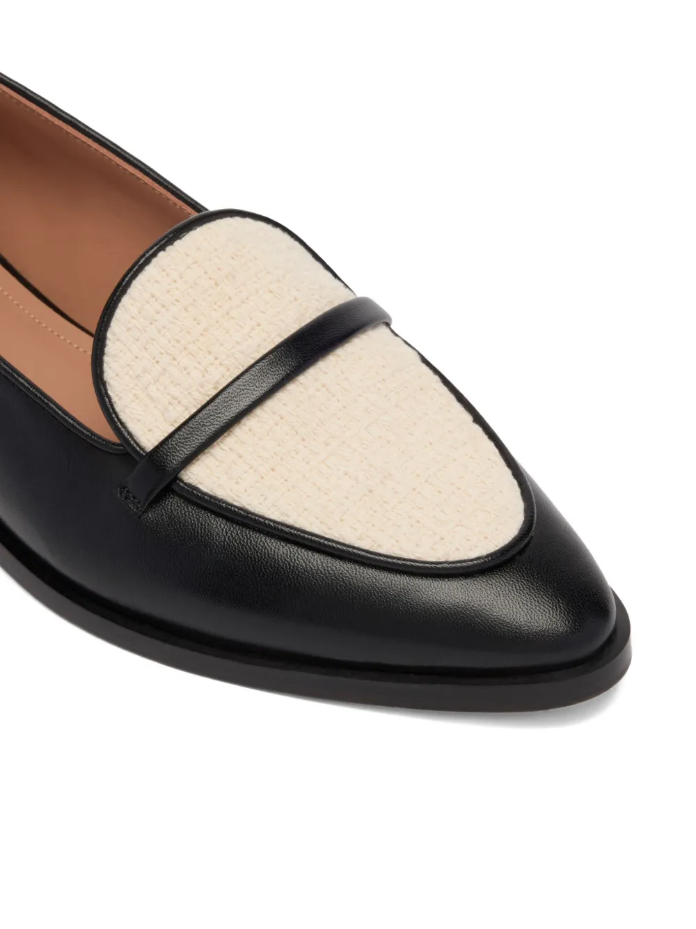 Malone Souliers leather paneled loafers Black