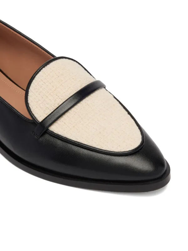 Malone Souliers Leather Paneled Loafers | Black | FARFETCH display picture 1