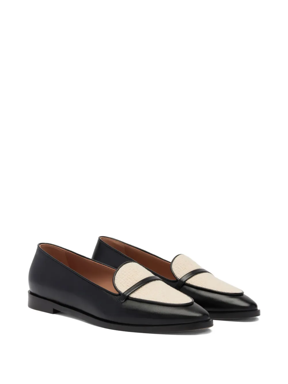 Malone Souliers Leren loafers met vlakken - Zwart