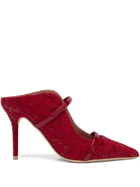 Malone Souliers 85mm Maureen lace calf leather heeled mules