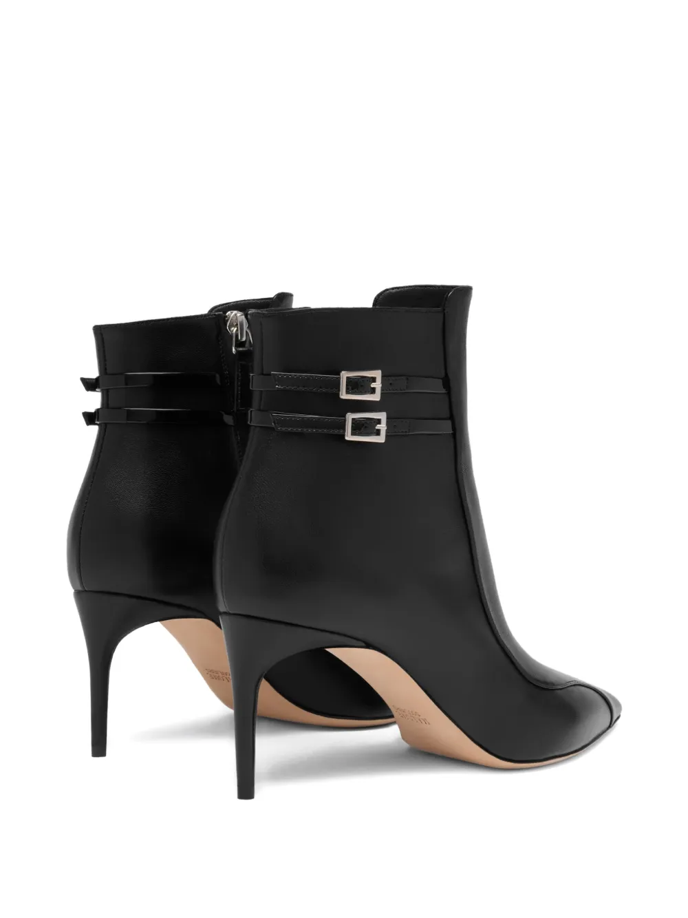 Malone Souliers 70mm Giordana Double-buckle Pointed-toe Ankle Boots In Black