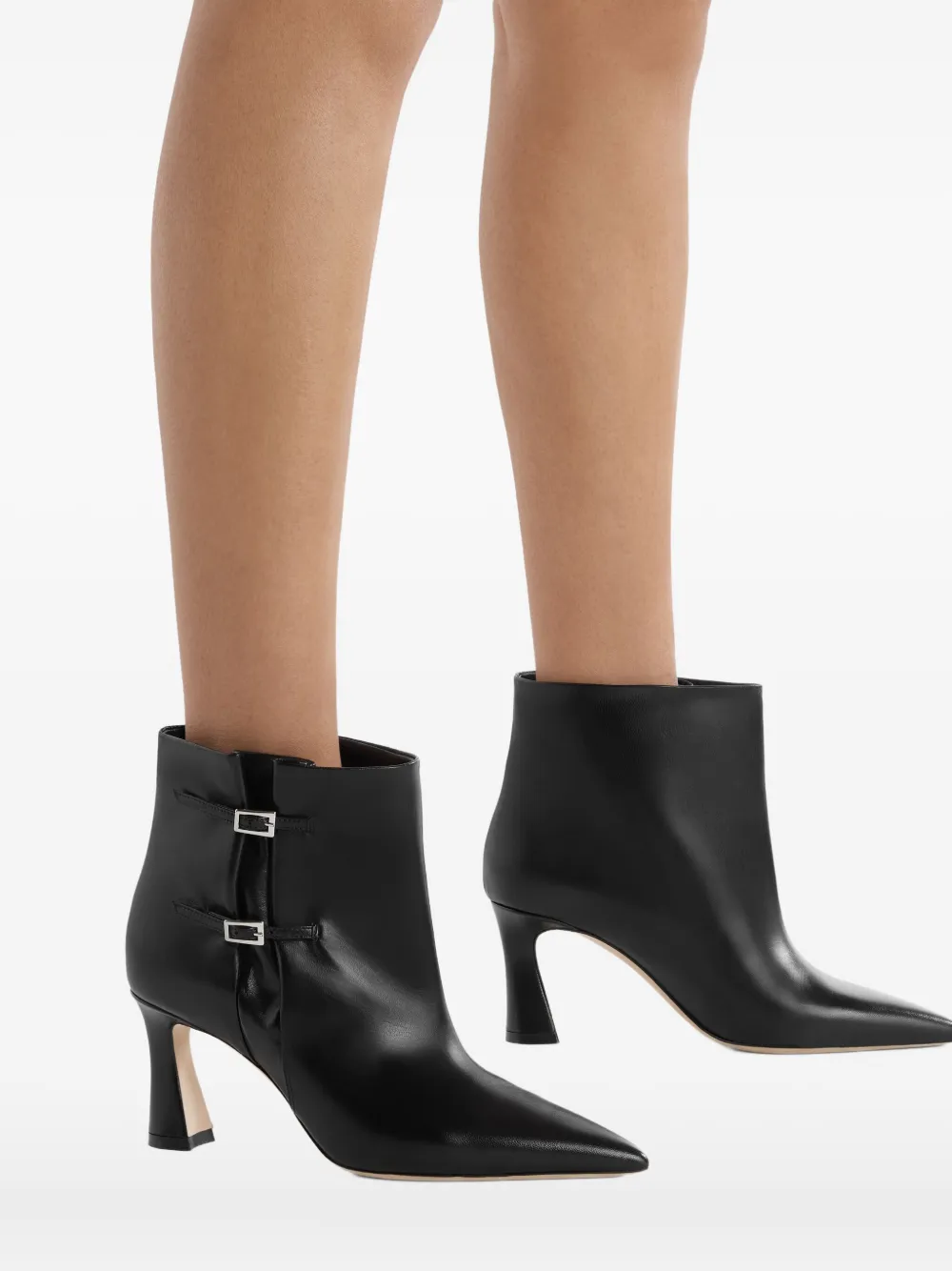 Malone Souliers 70mm Norma Buckle-detail Pointed-toe Ankle Boots In Black