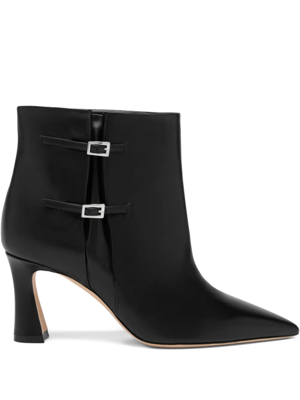 Malone Souliers 70mm Norma buckle-detail pointed-toe ankle boots Black