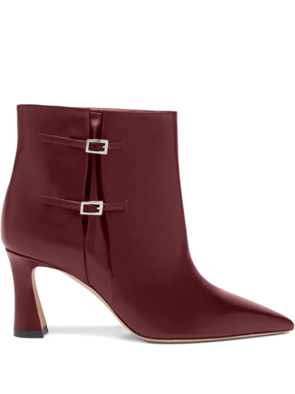 Malone Souliers 70 mm Norma enkellaarzen met puntige neus en gespdetail Rood