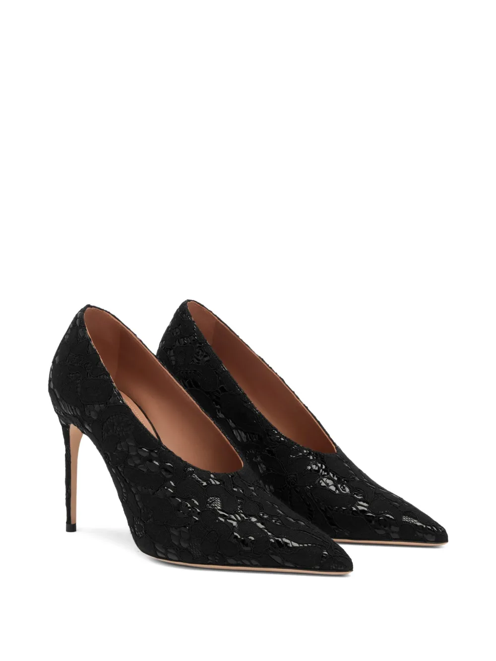 Malone Souliers 90mm pointed pumps Black
