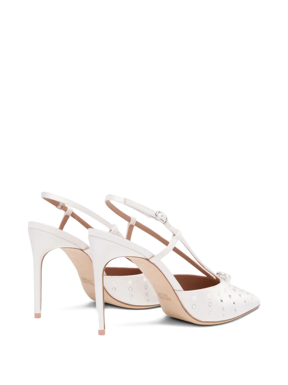 Malone Souliers 90 mm pumps verfraaid met kristallen Wit
