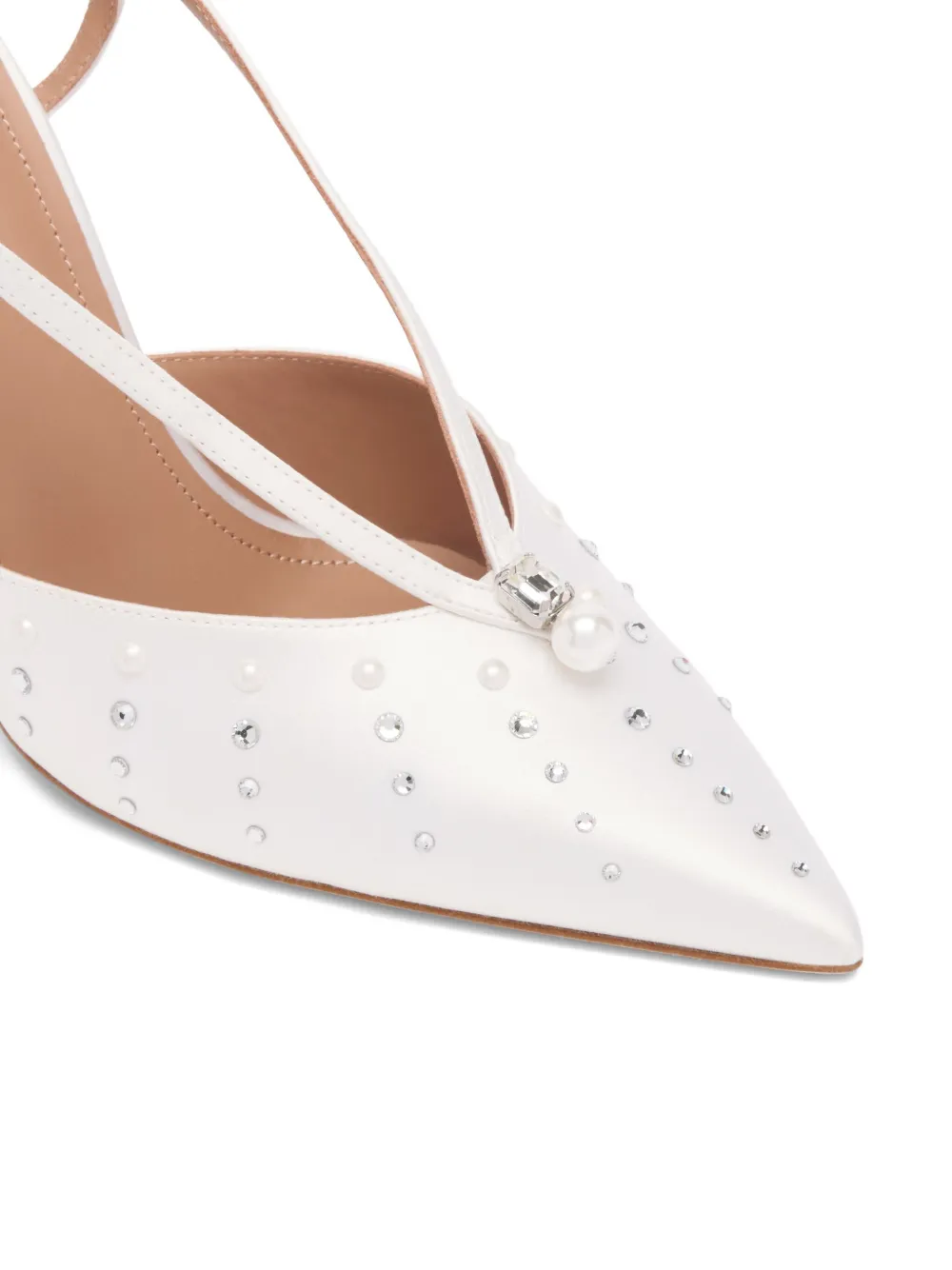 Malone Souliers 90 mm pumps verfraaid met kristallen Wit