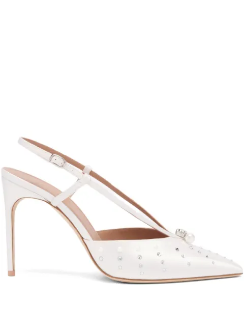 Malone Souliers 90mm crystal-pearl embellished pumps