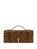 Malone Souliers May leopard-print top-handle clutch - Brown