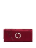 Malone Souliers Vivien crystal-embellished satin clutch - Red