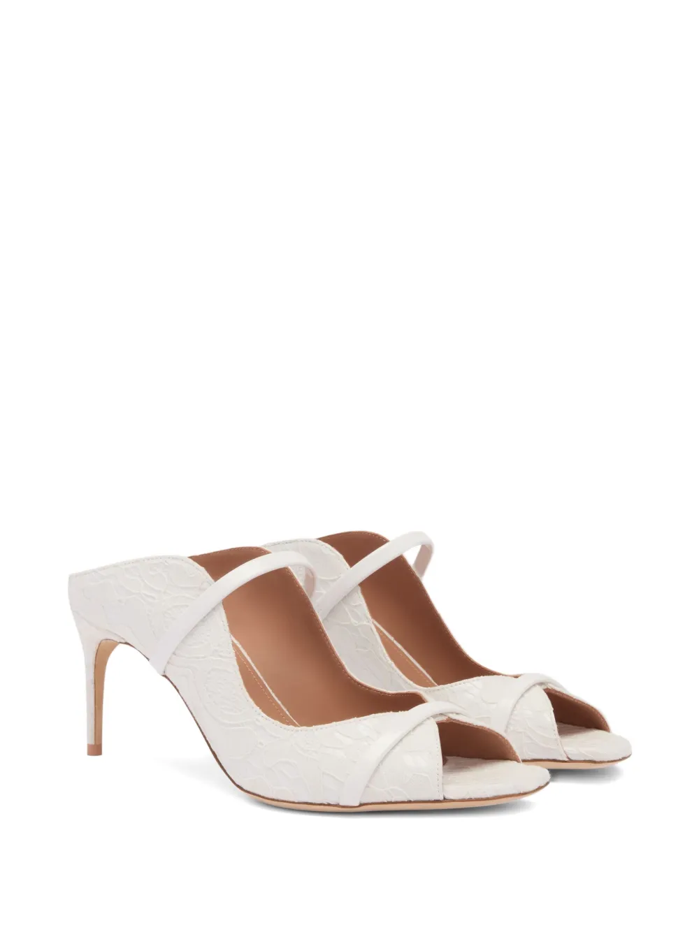 Malone Souliers 70mm Noah lace-detail heeled sandals White