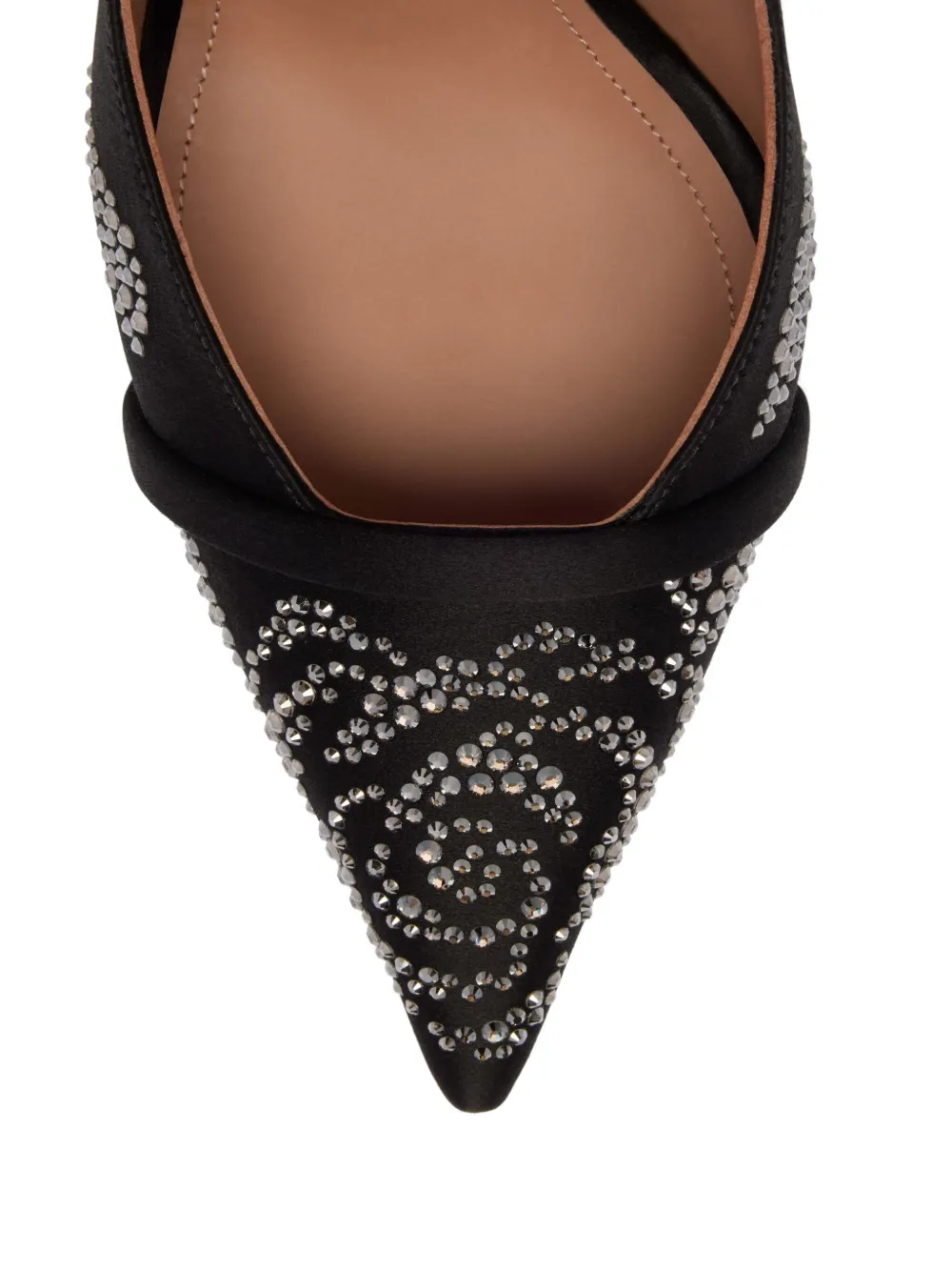 Malone Souliers 90mm Jazz embellished slingback heeled pumps Black