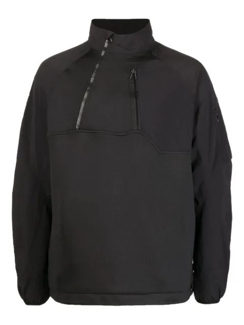 Maharishi diagonal-zip panelled sweatshirt