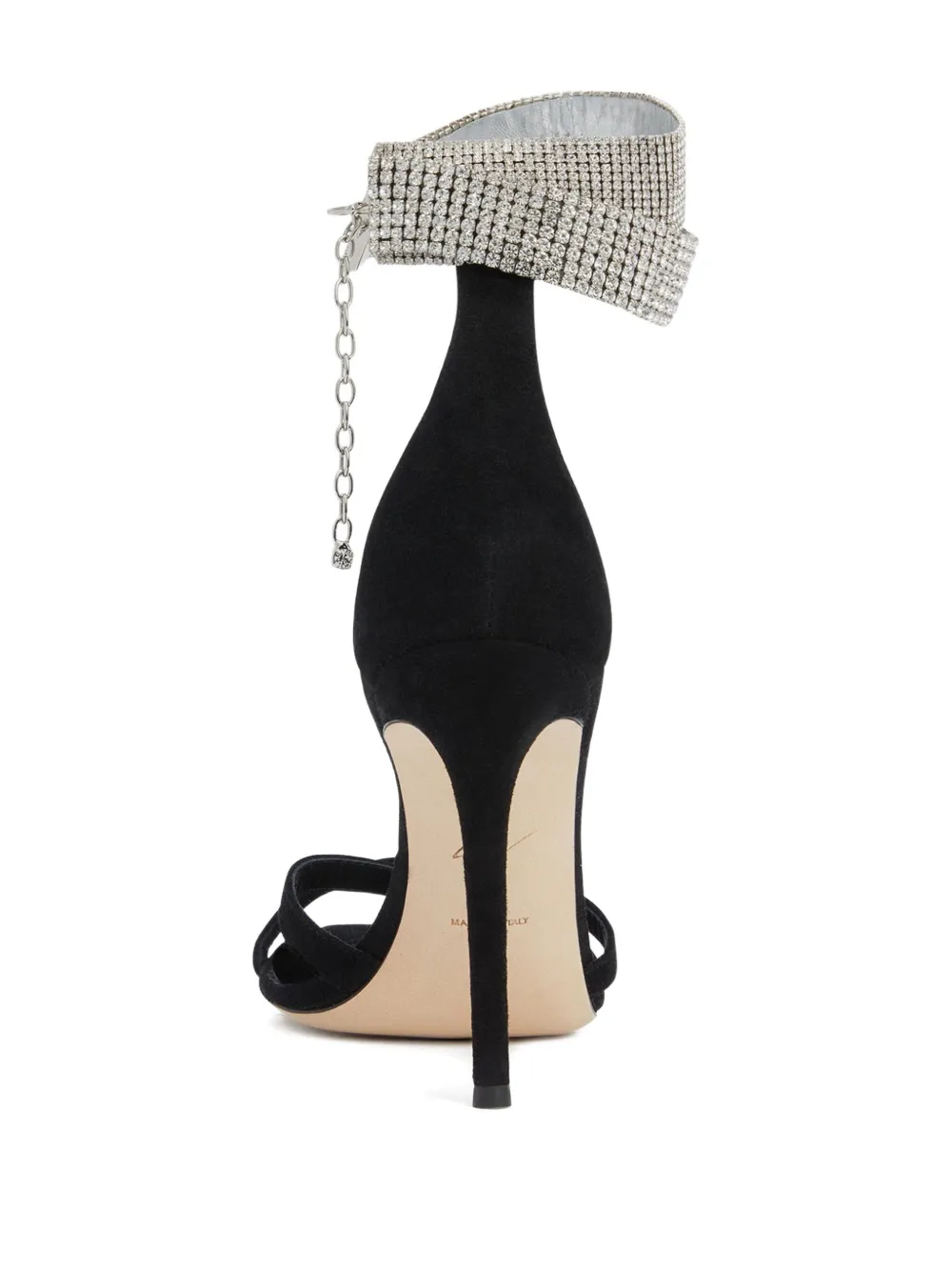 Giuseppe Zanotti 105mm Janell Crystal Sandals In Black