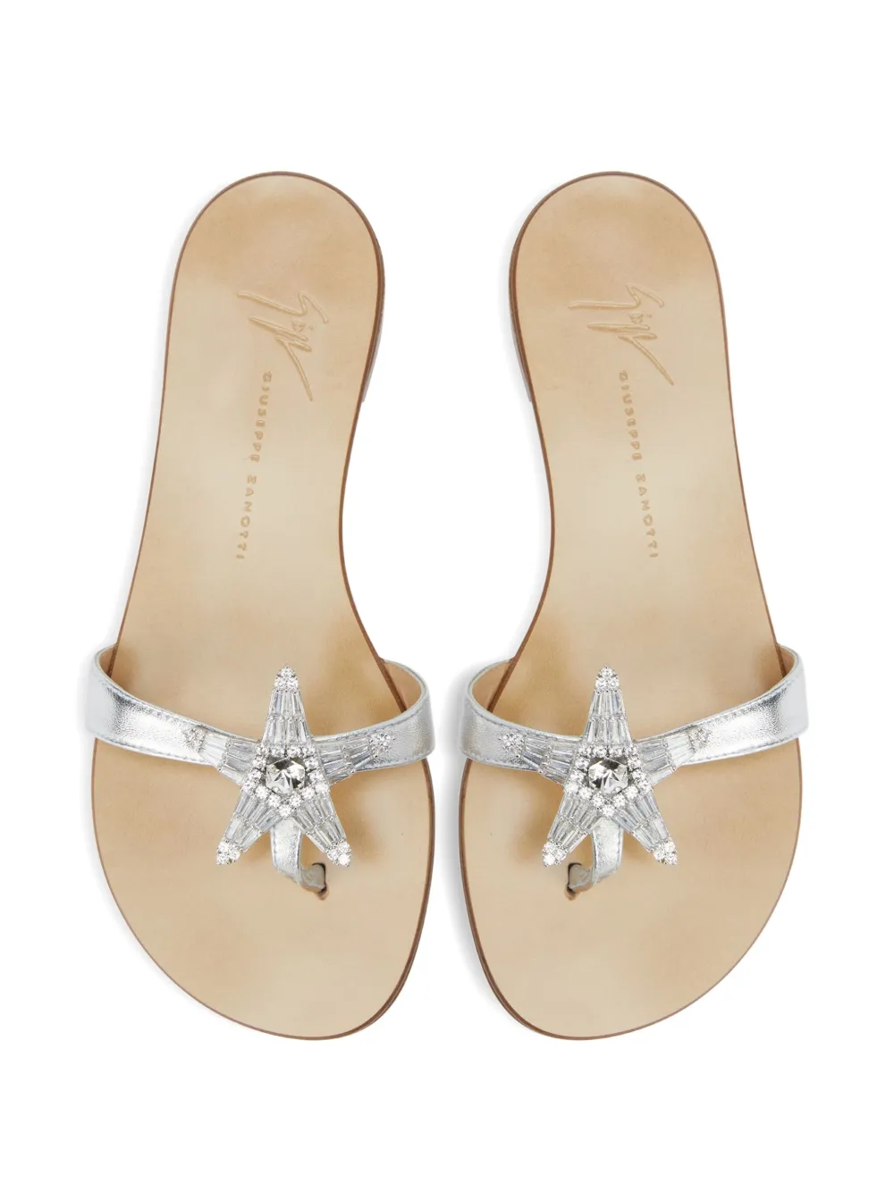 Giuseppe Zanotti Eligia star-embellished sandals Silver