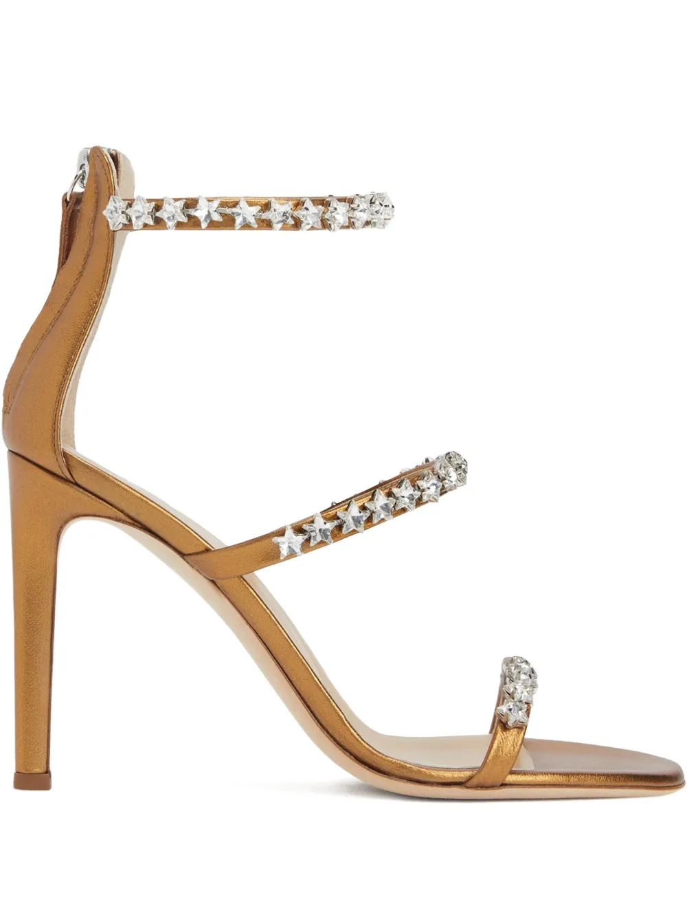 Giuseppe Zanotti 105mm Harmony Cometa Star-embellished Sandals In Gold