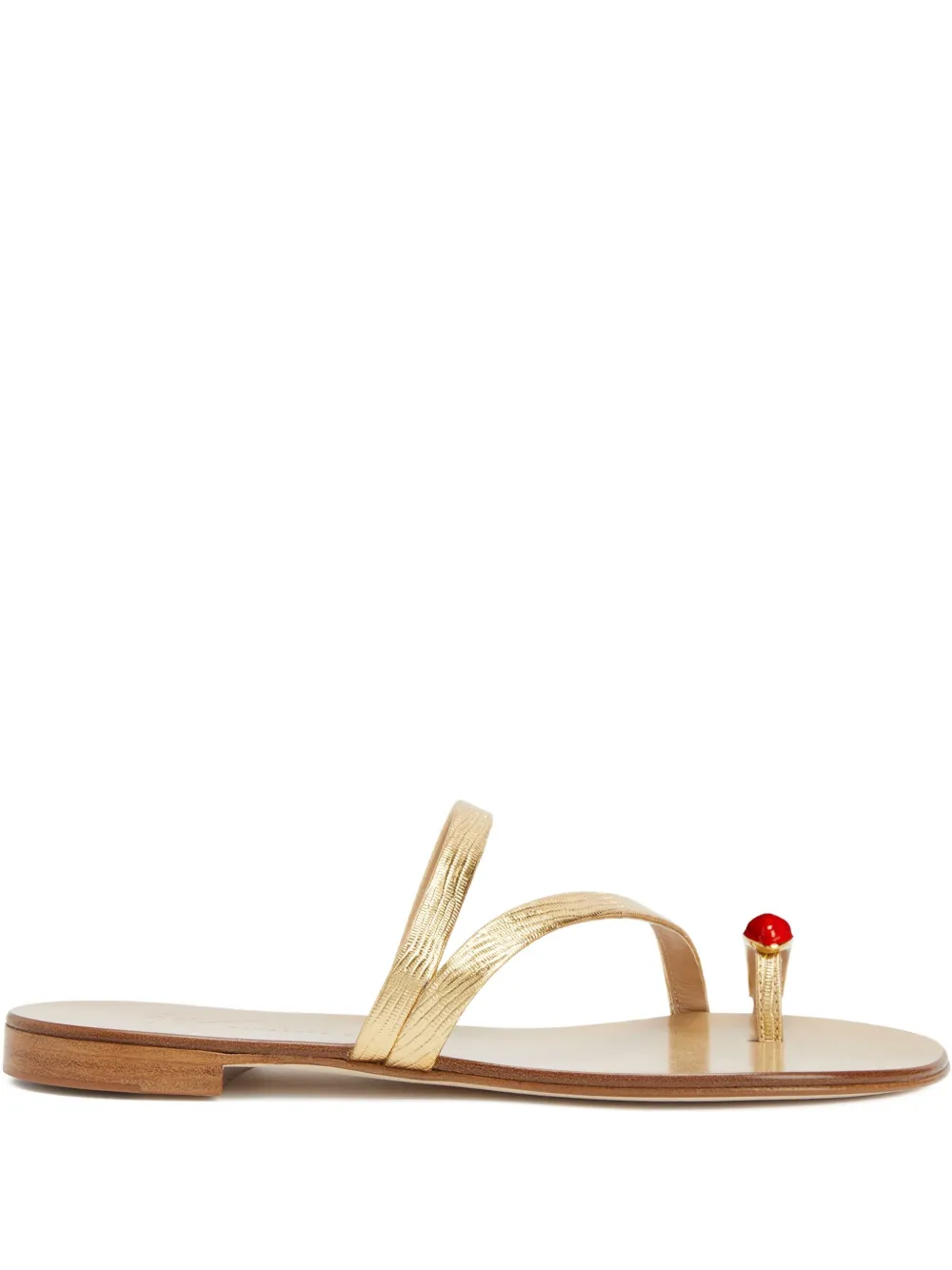 Giuseppe Zanotti Febe leather toe-ring sandals Gold