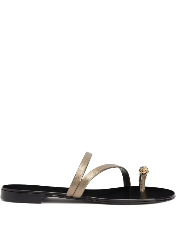 Giuseppe Zanotti Febe Snake metallic-leather Sandals Farfetch