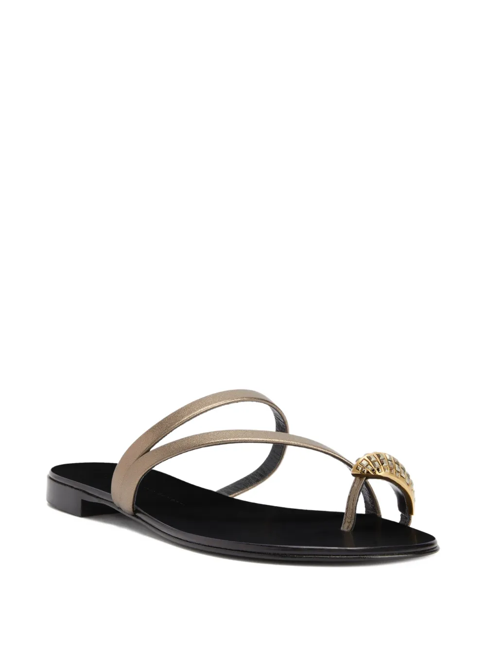 Giuseppe Zanotti Febe Snake metallic-leather sandals | Flat Sandals | Image 2