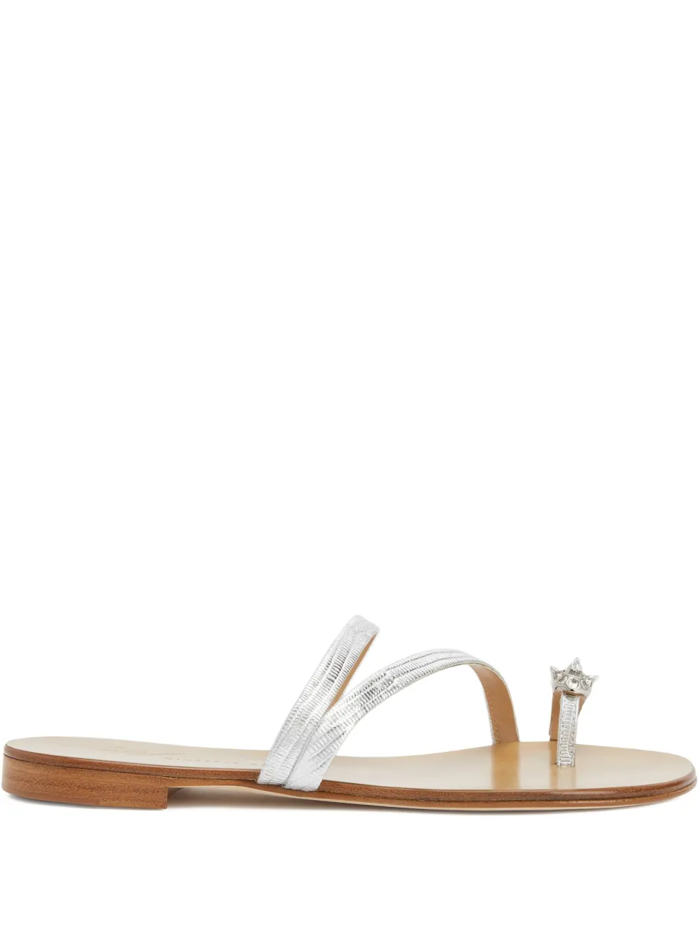 Giuseppe Zanotti Febe crystal-embellished leather sandals Silver