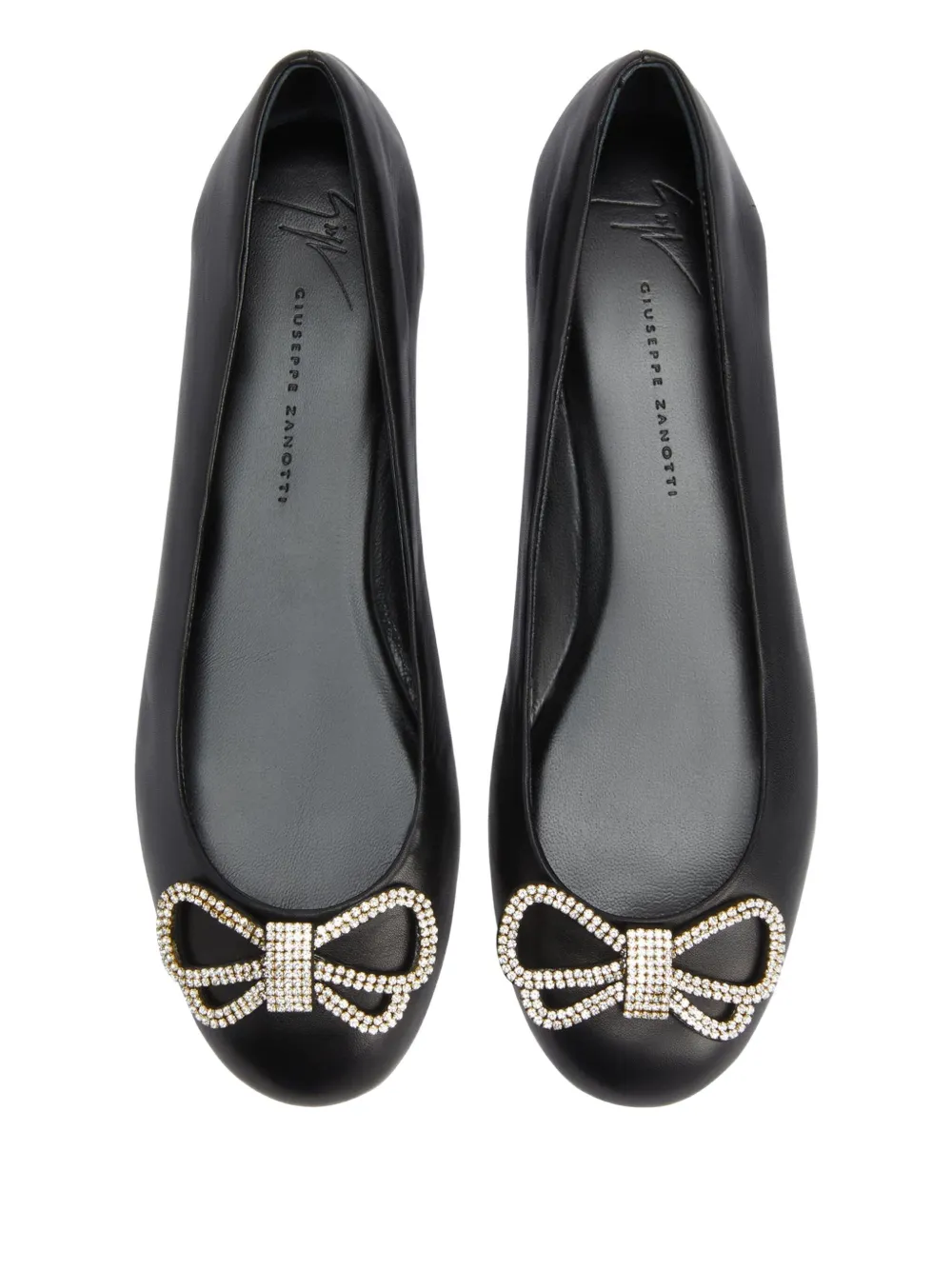 Giuseppe Zanotti Zari verfraaide flat Zwart