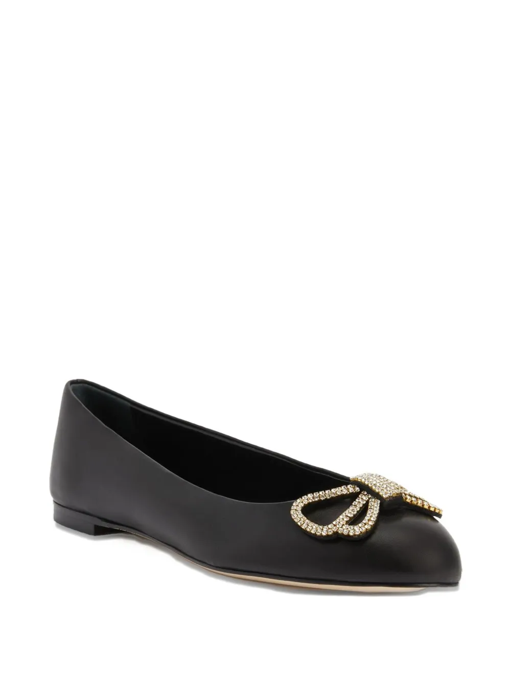Giuseppe Zanotti Zari verfraaide flat - Zwart