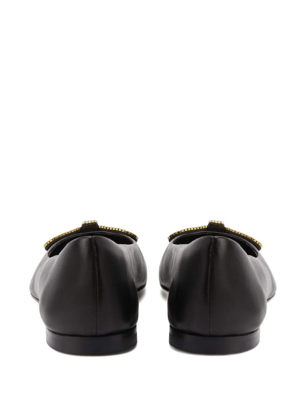 Giuseppe Zanotti Zari verfraaide flat Zwart