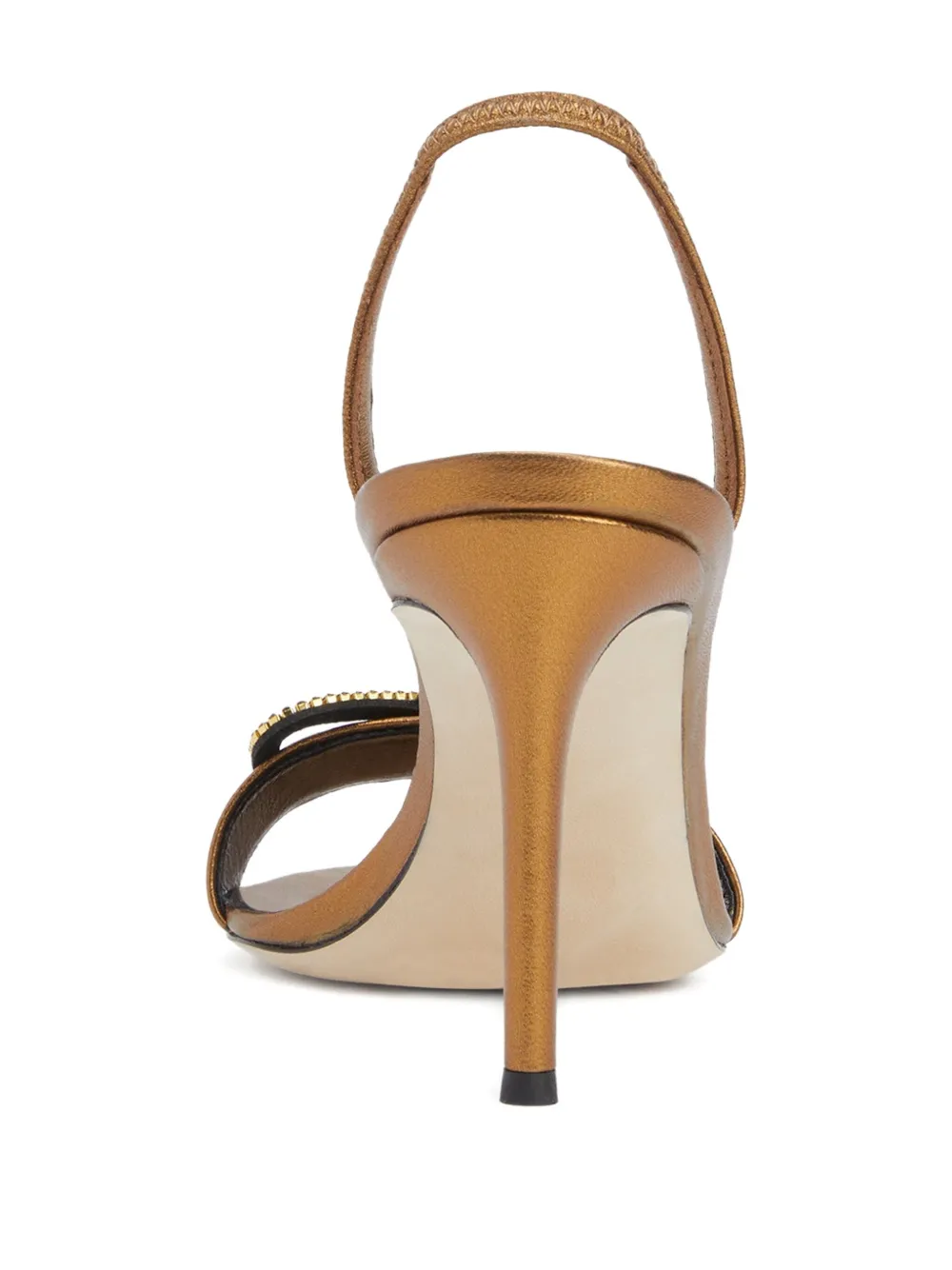 Giuseppe Zanotti Zari slingback sandalen verfraaid met strik Bronze