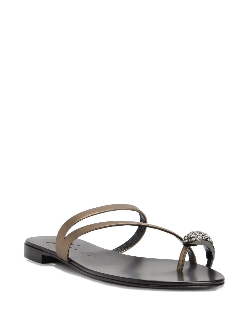Giuseppe Zanotti Febe crystal-embellished leather sandals Silver